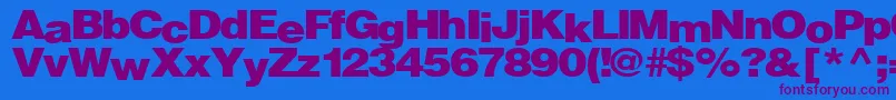 Firewalk36RegularTtext Font – Purple Fonts on Blue Background