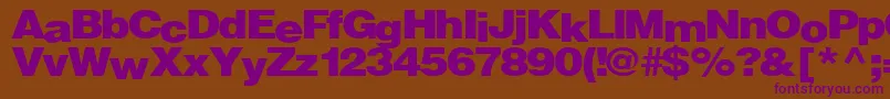 Firewalk36RegularTtext-Schriftart – Violette Schriften auf braunem Hintergrund