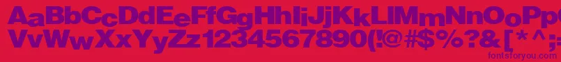 Firewalk36RegularTtext Font – Purple Fonts on Red Background