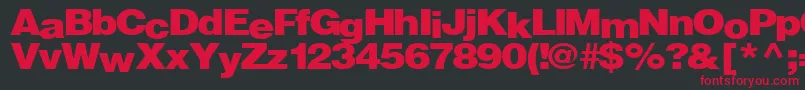 Firewalk36RegularTtext Font – Red Fonts on Black Background