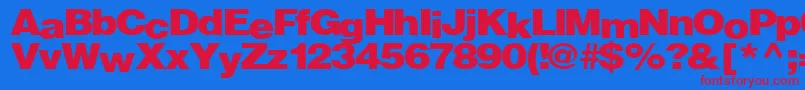 Firewalk36RegularTtext Font – Red Fonts on Blue Background