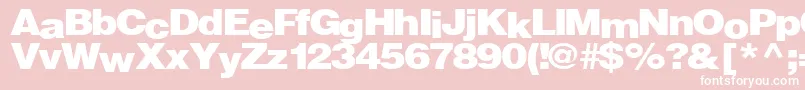 Firewalk36RegularTtext-Schriftart – Weiße Schriften auf rosa Hintergrund