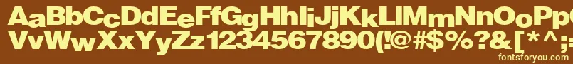 Firewalk36RegularTtext Font – Yellow Fonts on Brown Background