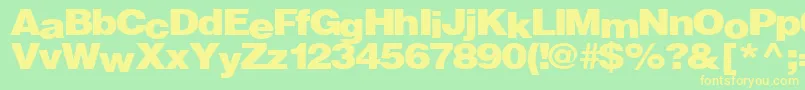 Czcionka Firewalk36RegularTtext – żółte czcionki na zielonym tle