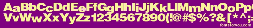 Firewalk36RegularTtext Font – Yellow Fonts on Purple Background