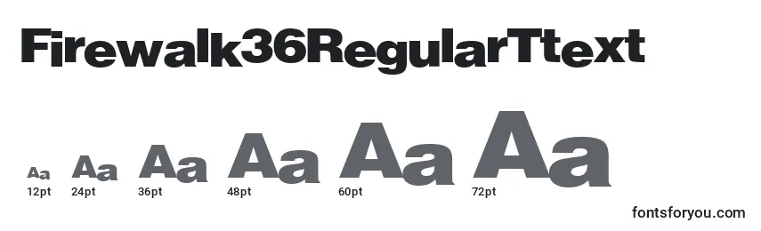Размеры шрифта Firewalk36RegularTtext