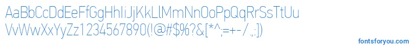 フォントPfdintextcondproXthin – 青いフォント