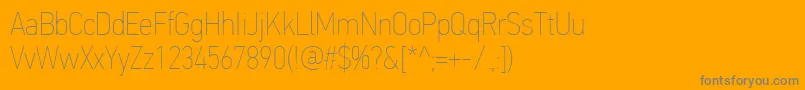フォントPfdintextcondproXthin – オレンジの背景に灰色の文字