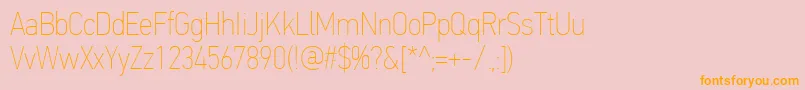 PfdintextcondproXthin Font – Orange Fonts on Pink Background