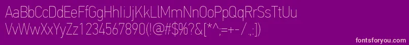 Шрифт PfdintextcondproXthin – розовые шрифты на фиолетовом фоне
