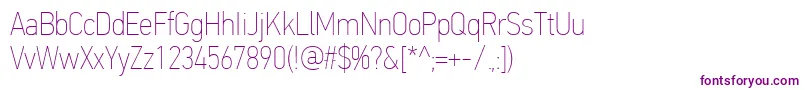 PfdintextcondproXthin-fontti – violetit fontit