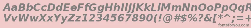 DejavuSansBoldOblique Font – Gray Fonts on Pink Background