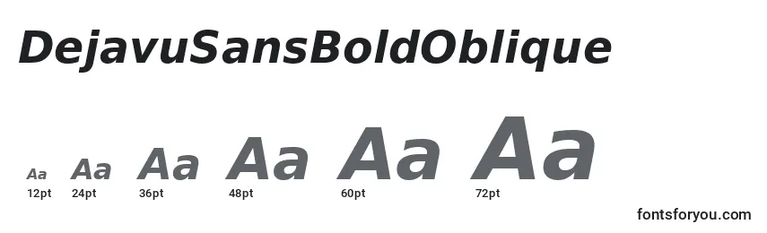 DejavuSansBoldOblique Font Sizes
