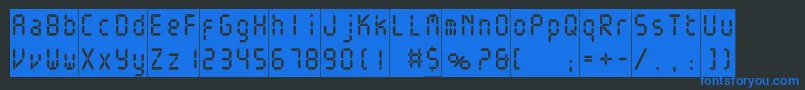 Electronicablackc-Schriftart – Blaue Schriften auf schwarzem Hintergrund