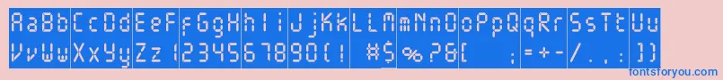 フォントElectronicablackc – ピンクの背景に青い文字