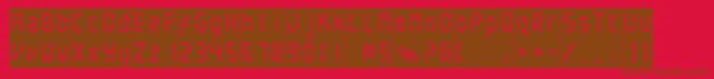 Electronicablackc Font – Brown Fonts on Red Background
