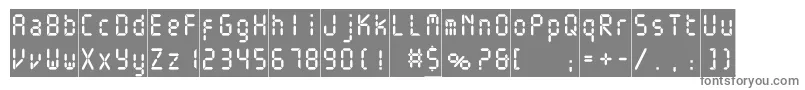 Electronicablackc-fontti – harmaat kirjasimet valkoisella taustalla