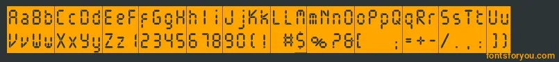 フォントElectronicablackc – 黒い背景にオレンジの文字
