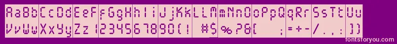 Electronicablackc Font – Pink Fonts on Purple Background