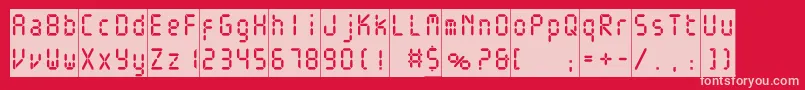 Electronicablackc Font – Pink Fonts on Red Background