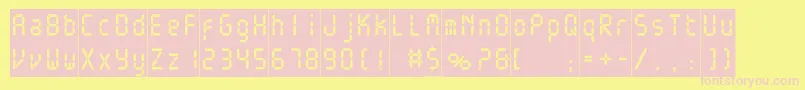 Electronicablackc Font – Pink Fonts on Yellow Background