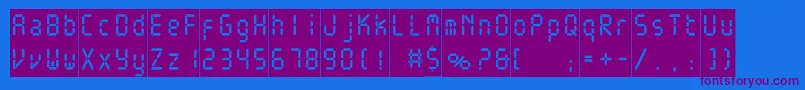 Electronicablackc Font – Purple Fonts on Blue Background