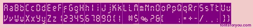 Electronicablackc Font – Purple Fonts on Pink Background