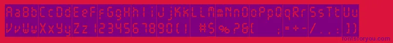 Electronicablackc Font – Purple Fonts on Red Background