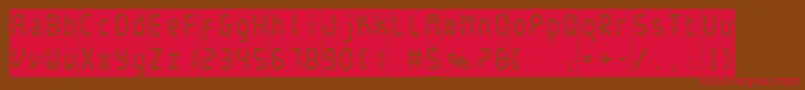 Electronicablackc Font – Red Fonts on Brown Background
