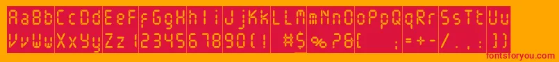 Electronicablackc Font – Red Fonts on Orange Background