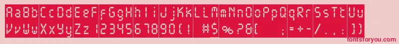 Weitere Informationen zur Electronicablackc-Schriftart Electronicablackc-Schriftart – Rote Schriften auf rosa Hintergrund
