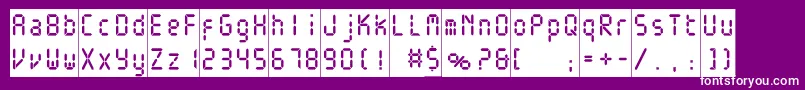 Electronicablackc-Schriftart – Weiße Schriften auf violettem Hintergrund