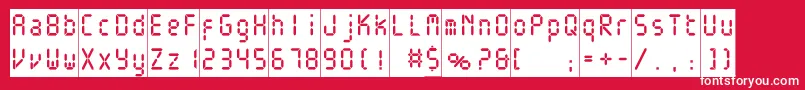 Electronicablackc Font – White Fonts on Red Background