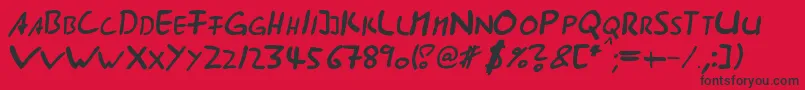 Ast285 Font – Black Fonts on Red Background