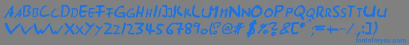 Ast285 Font – Blue Fonts on Gray Background