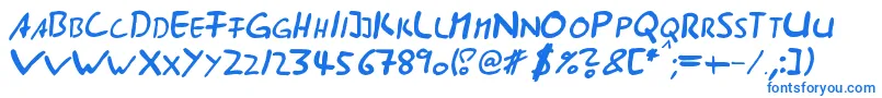 Ast285 Font – Blue Fonts on White Background