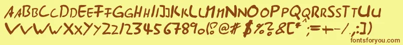 Шрифт Ast285 – коричневые шрифты на жёлтом фоне