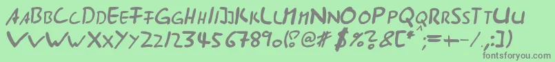 フォントAst285 – 緑の背景に灰色の文字