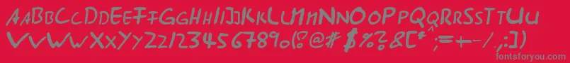 Ast285 Font – Gray Fonts on Red Background