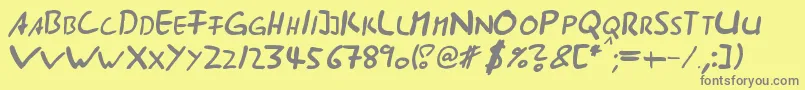 Ast285 Font – Gray Fonts on Yellow Background