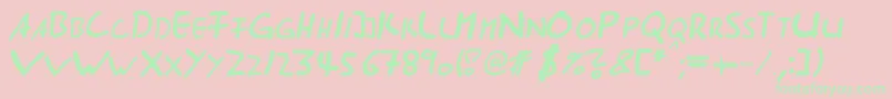 Ast285 Font – Green Fonts on Pink Background