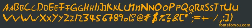 Ast285 Font – Orange Fonts on Black Background