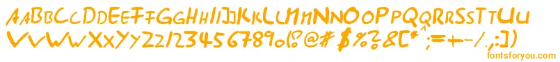 Ast285 Font – Orange Fonts on White Background