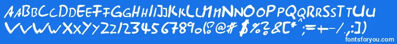 フォントAst285 – 青い背景に白い文字