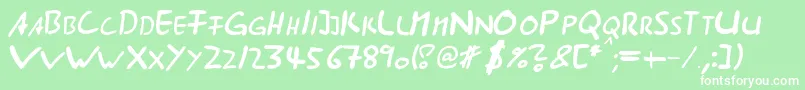 Ast285 Font – White Fonts on Green Background