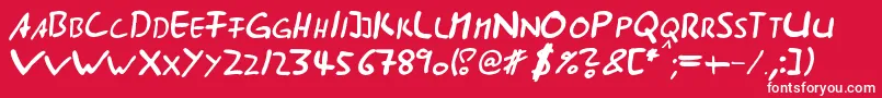 フォントAst285 – 赤い背景に白い文字