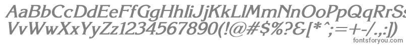 KorinnaSuBoldItalic-Schriftart – Graue Schriften auf weißem Hintergrund