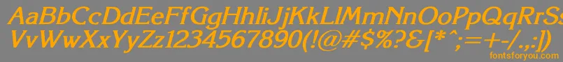 KorinnaSuBoldItalic Font – Orange Fonts on Gray Background