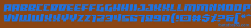 Psipbrg Font – Blue Fonts on Brown Background