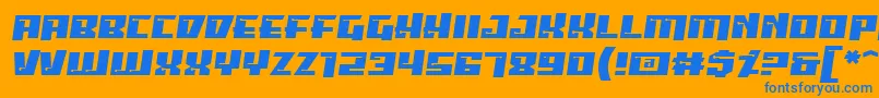 Psipbrg Font – Blue Fonts on Orange Background